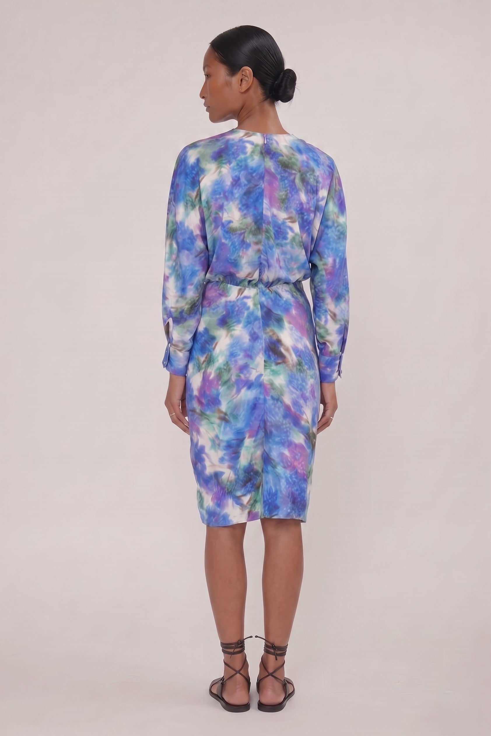 May Lavender Dress in Viscose Jacquard