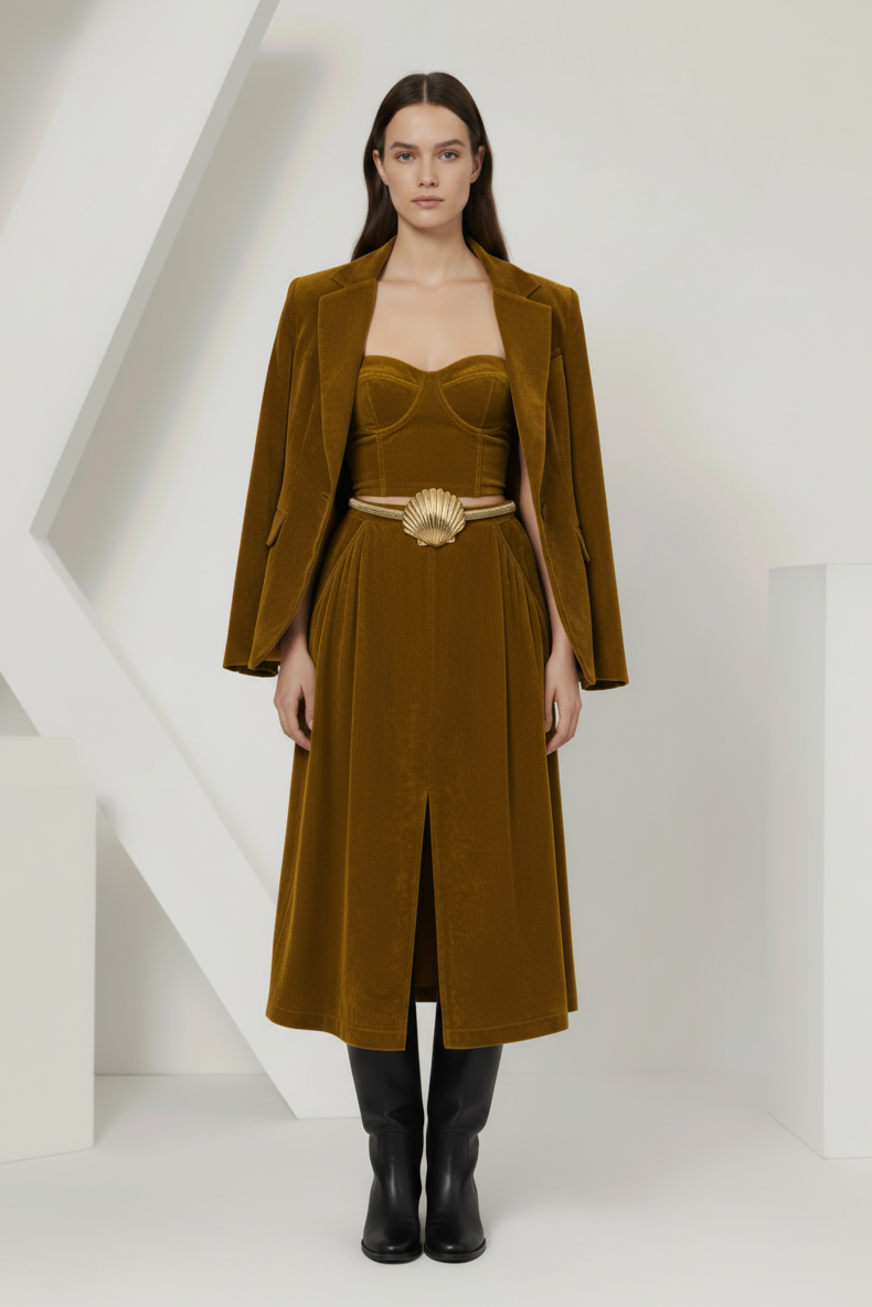 Wanda Goldwood Bowie Viscose Skirt